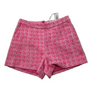 NWT L'AGENCE Pink Ashton Gingham Tweed Shorts Women's Size 4